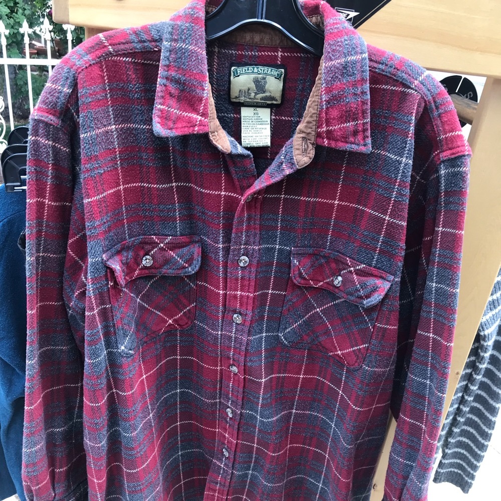 Thick plaid button down